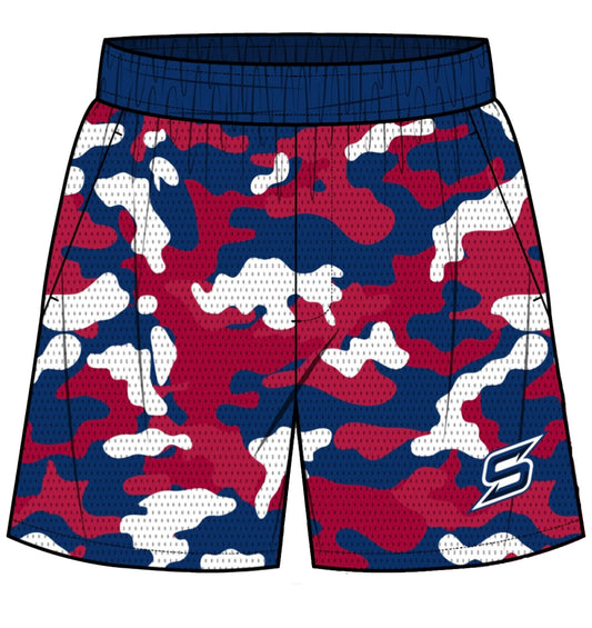 STACKED SHORTS - CAMO RED