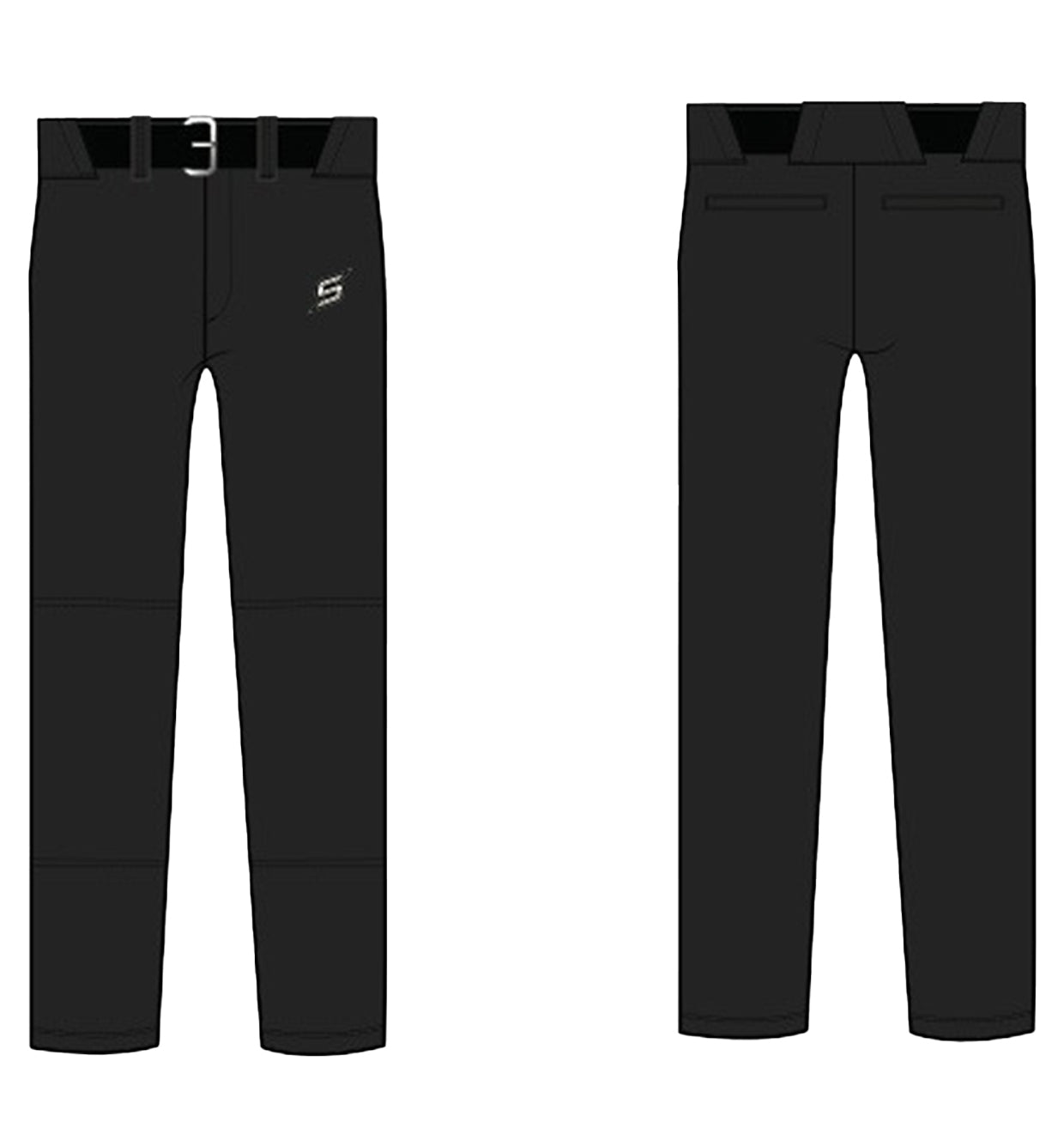 STACKED GAME DAY PANTS - BLK
