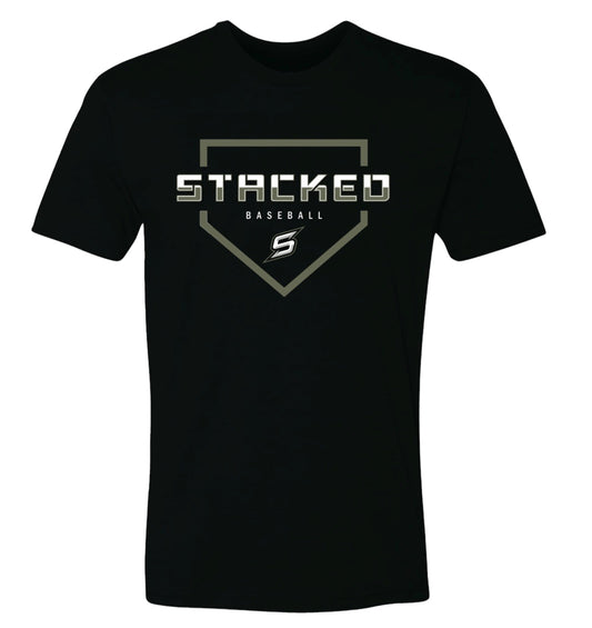 STACKED S/S PRACTICE TEE - METAL TECH HOMEPLATE LOGO